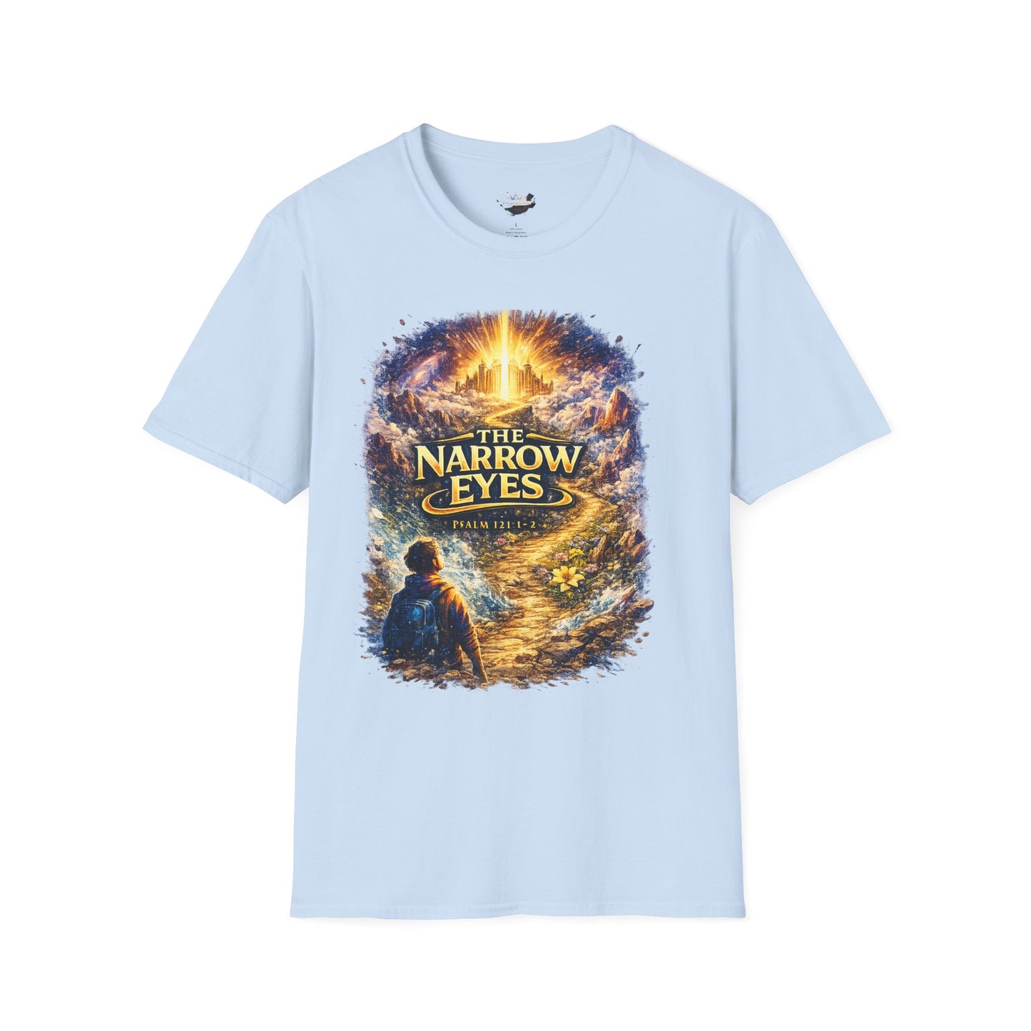 The Narrow Eyes Fantasy T-Shirt — Epic Castle & Mystical Path Graphic Tee