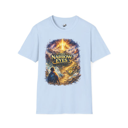 The Narrow Eyes Fantasy T-Shirt — Epic Castle & Mystical Path Graphic Tee
